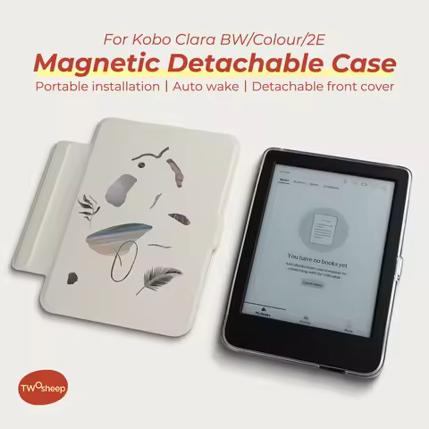 Twosheep Composition Notebook Style Case for Kobo Clara BW / Clara Colour / Clara 2E 6 Inch Magnetic