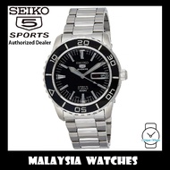 Seiko 5 Sports Gents SNZH55J1 Automatic Made in Japan 100m Black Bezel Black Dial Stainless Steel Watch