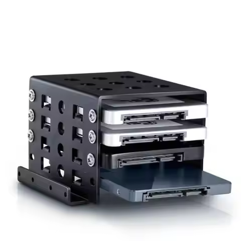 New 4 Bay Hard Drive Bay 2.5 Inch To 3.5 Inch Aluminum Alloy SSD Tray Accessories with Screws Bracke