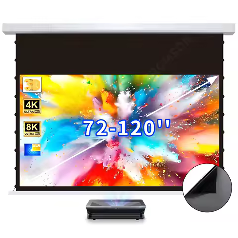 120 inch UST ALR Motorized Pull Down Projector Screen For Ultra Short Throw Projector Tab Tension Pr