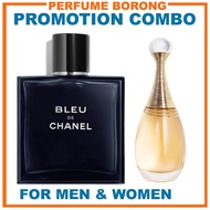 2 PCS COMBO Bleu De Ch@nel EDP/EDT+Jadore EDP/EDT/White 100 ml For Women & Men