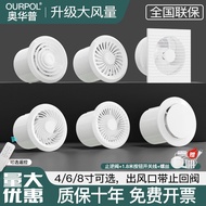 Ovapo Exhaust Fan Bathroom Ventilation Fan Bathroom Kitchen Wall Exhaust Fan Round Exhaust Fan Power