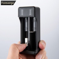 FOREVERGO 2 Slots Dual 18650 Lithium Battery Charger for 18650 14650 Charging 4.2 / 3.7 V Rechargeab