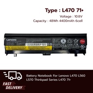 (ส่งฟรี ประกัน 1 ปี) Lenovo แบตเตอรี่ Battery Lenovo L470 L560 L570 Thinkpad 71+ 6cell ส่งด่วน ส่งไว