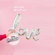 Mini silver latin love foil balloon / mini love letter balloon / love letter balloon