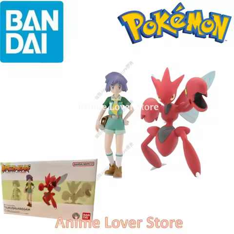 IN STOCK Bandai Original Shokugan Scale World POKEMON Johto Region Scizor Bugsy Anime Action Figures