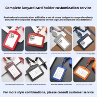 Genuine Leather Work ID Card Case Teacher Nurse ID Card Holder ID Card Holder Card Case Leather Badg