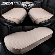 Flax Car Seat Cover Front Rear Breathable Linen Seat Cushion Car Seat Protector Cover Kusyen Kereta 