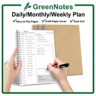 WORKWELL Daily Planner / Weekly Planner / Monthly Schedule Journal A5 Coil Flip Schedule Book