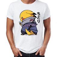 Men s T-shirt Chidori Sasuke Naruto Pikachu Pokémon Painting Print a1