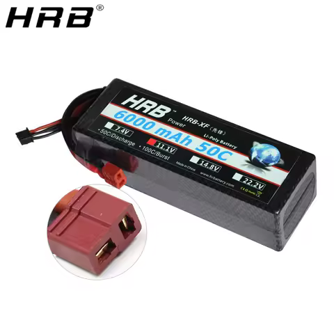 HRB Lipo Battery 3S 11.1V 6000mah 50C T Deans XT60 EC5 XT90 Hardcase Car Truck Boat FPV Airplane Qua