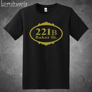 Sherlock Holmes 221 B Baker Street Detective Men'S Black T-Shirt