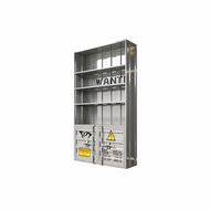 Modern Display Cabinet Metal Storage Shelves with Perforated Board Adjustable Multi-Level Organizer 