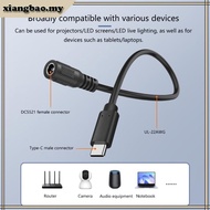 xiangbao1 Flexible 2 Wire DC35135 DC5521 Female To Type C Connector For Stable Low Voltages Devices 