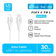 IPHONE U1me. Flex Data Cable MFi Type-C to Lightning Fast Charging 3A 27W Max Silicone 100cm