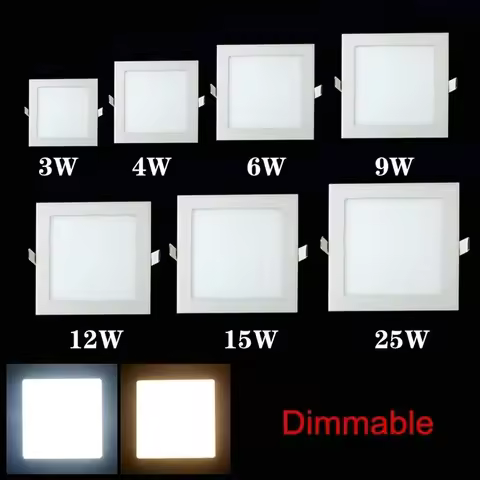 Dimmable led downlight 3W 4W 6W 9W 12W 15W 25W Square LED Spot light AC85~265V ceiling light Indoor 