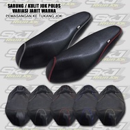 Plain Motorcycle Seat Leather (Color Sewing Thread) Matic Motorcycle/Duck VARIO,BEAT,SCOOPY,NMAX,PCX,AEROX,SUPRA X,JUPITER MX,MX KING