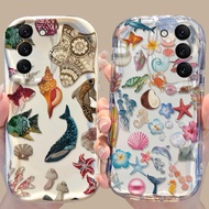 Fashion Blue Ocean Animals Case For OPPO A5 A6 PRO A6C A3 A6X A94 F29 F31 RENO 7 Pro 5 5 Lite 5F Sof