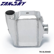 Universal Aluminum Bar & Plate Front Mount Water-To-Air Intercooler Inlet/Oulet 3" Core: 13.3" x12"X