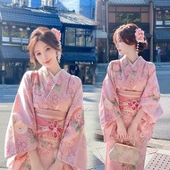 Kimono Female Improved Version Retro Style Japanese Style Color Japanese Style Yukata Photography Ph