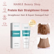 【🔥Buy 2 Free 1】Eelhoe Protein Hair Straightener Cream 60ml Straightener Hair Repair Damaged Hair