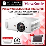 Viewsonic PS502W 4,000 Ansi Lumens WXGA (1280x800) Short Throw Business & Education Projector, Contr