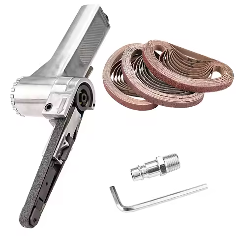 SIFANG-Pneumatic Air Belt Sander, 3 Sanding Belts Set, Air Compressor, Grinding, Polishing, Pneumati