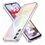 For Samsung M34 F34 M31S M21 Case Magnetic Sticker Soft Silicone Phone Casing Samsung Galaxy M54 F54