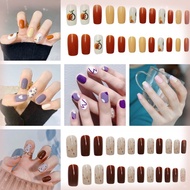 R151-R200 24 Pcs/box Full Cover Fake Nails With Liquid Glue