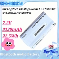 New 533-000116 7.2V 3130mAh 22.5Wh Bluetooth Speaker Battery for Logitech UE MegaBoom 1 2 3 S-00147 