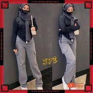 5.5 CARGO / CARGO PANTS JEANS HIGWAIST KOREAN STYLE CARGO PANTS PREMIUM JEANS PANTS POCKET PANTS
