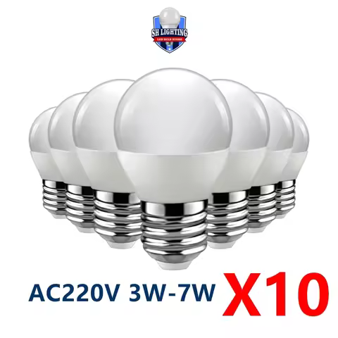 10pcs LED Bulb Lamps G45 E27 E14 B22 AC220V Light Bulb Real Power 3W-7W 3000K/4000K/6000K Lampada Li