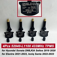 4Pcs 52940-L1100 52940L1100 For 2020 2021 2022 2023 Kia Optima Sorento Hyundai Sonata Elantra 433MHz