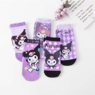 SYAF.STYLISHCO💜STOKIN COMEL KUROMI STOKIN PEREMPUAN WOMEN CUTE CARTOON SOCKS KUROMI SOCKS ANKLE STOK
