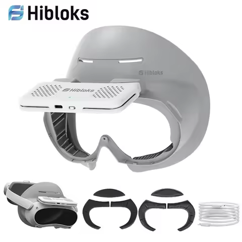 Hibloks VR Face Cover For Pico 4 Facial Interface With Radiator Cool Mask Widen Face Pad Replacement