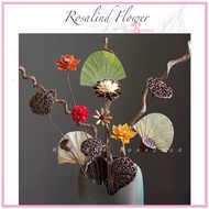 Lotus - Dried bell - Lotus stem - wooden lotus, vintage decorative flowers, handmade dried flowers B