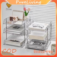 A4/A3 Document Tray Transparent Storage Shelf Eksa File Stackable Drawer A4 Size