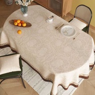 Lambskin Oval Tablecloth Waterproof Oil-Proof Anti-Scalding Rinse-Free 2025 Feel Tablecloth ins Styl
