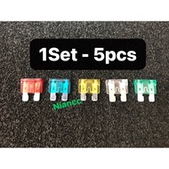Fuse 1Set (5pcs) 10Amp 15Amp 20Amp 25Amp 30Amp