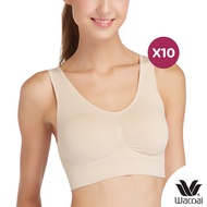 Presale Wacoal Seamless bra ชุดชั้นในไม่มีโครง 1 เซ็ท 5 ชิ้น (สีเบจ/BEIGE) - WH9C24/WH9524