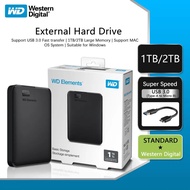 wd hdd external ฮาร์ดดิสก์พกพา1tb/2tb external harddisk USB3.0 2.5 นิ้ว สินค้าของใหม่  ประกัน 3 ปี