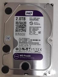 WD 紫標 3.5吋 SATA3 硬碟 2TB 使用時數30000多小時