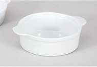 Western Pottery Single Item, Luna White, 6.5 inches (16.5 cm) Stacked Gratin (O)/(E) C.M, 6.5 x 5.5