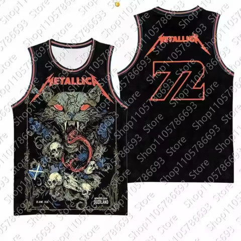 Metallica M72 Cardiff, Wales World Tour 2026 Fan Basketball Jersey Men's and Women's Summer Vest Qui