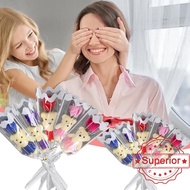 Artificial Rose Bear Flowers Soap Bouquet Set Lovely Flower Gift For Mother's Day Valentine's D2l2