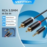 Vention 3.5mm to 2RCA Audio Cable, Gold-Plated Male to Male Stereo Y-Cable Shielded for Home Theater