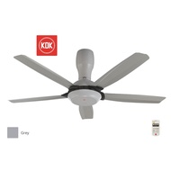 KDK CEILING FAN 5 BLADE K14Y5 GREY (140cm/56”) -REMOTE CONTROL