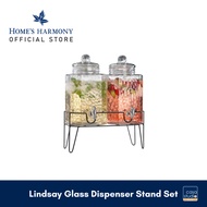 Casa Studio Lindsay Glass Dispenser Stand Set