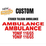 Custom Ambulance Stickers Custom Ambulance Writing Stickers