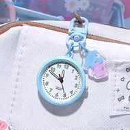 EPOCH College Cute Backpack Pendant, Easy Reading Mini Pocket Watch Key Chain, Hanging Watch Silent 